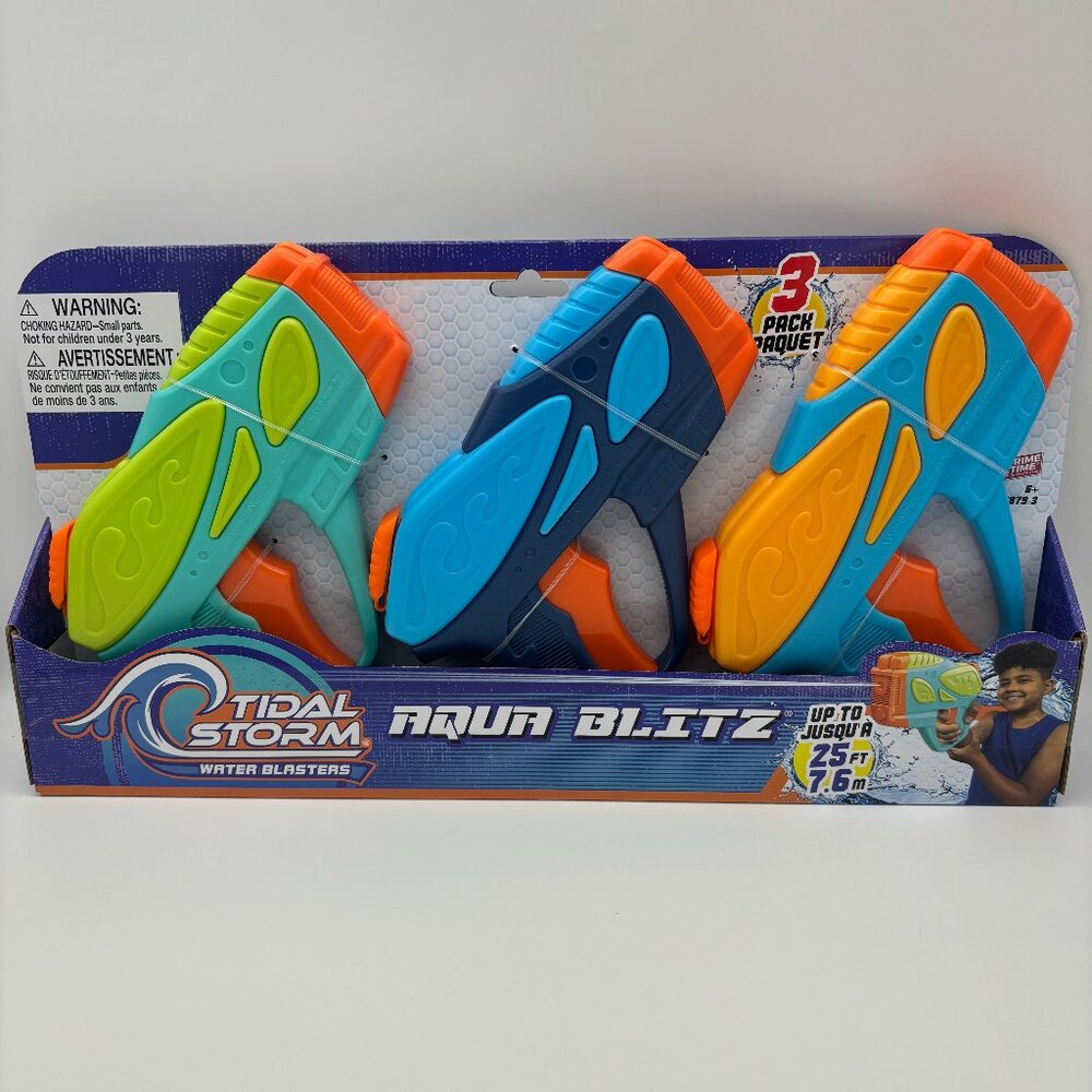 Tidal Storm Kids Aqua Blitz Water Blaster, 3 Pack, Summer Toy Play Outside Pool